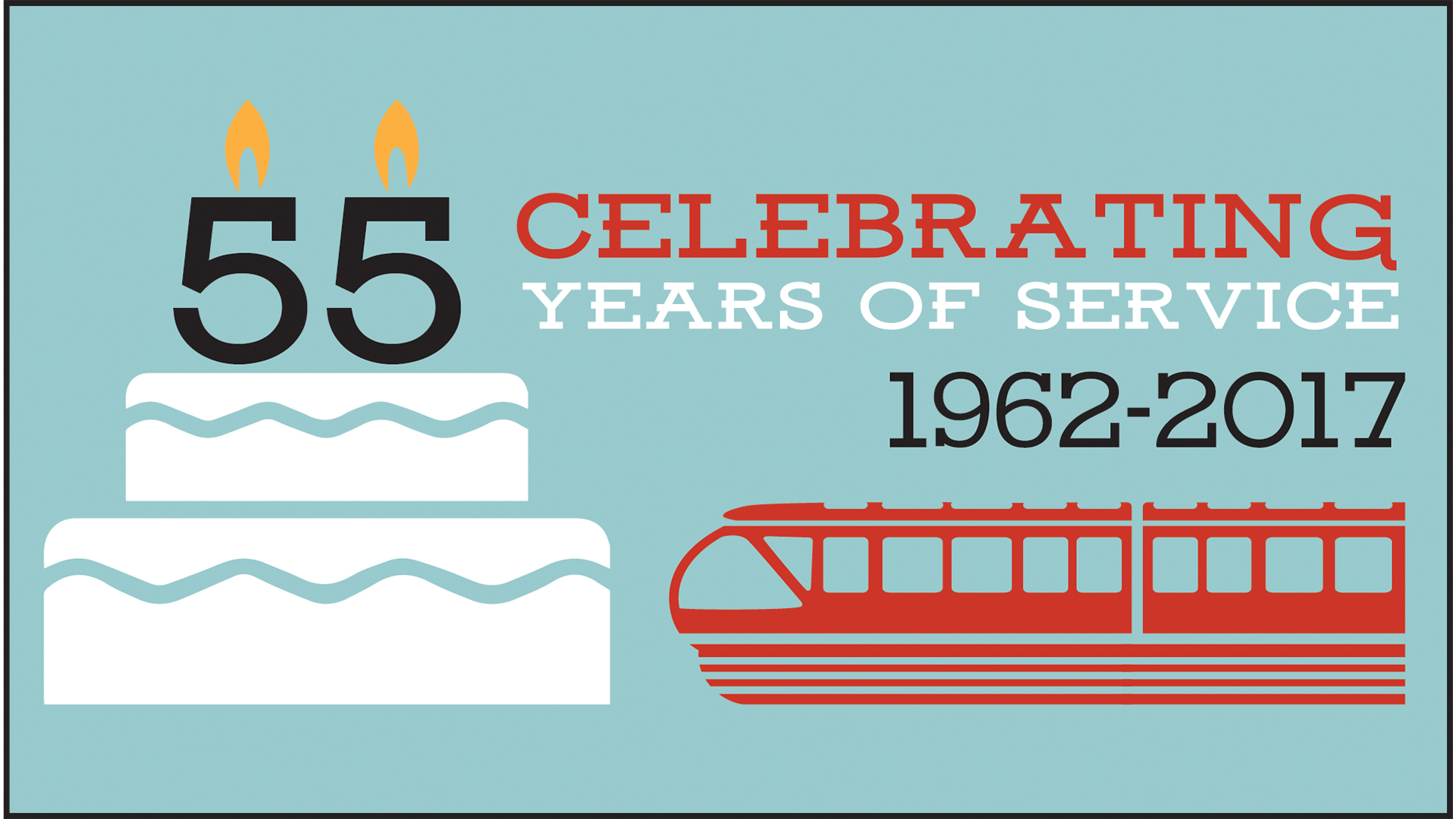 Seattle Center Monorail 55 Birthday