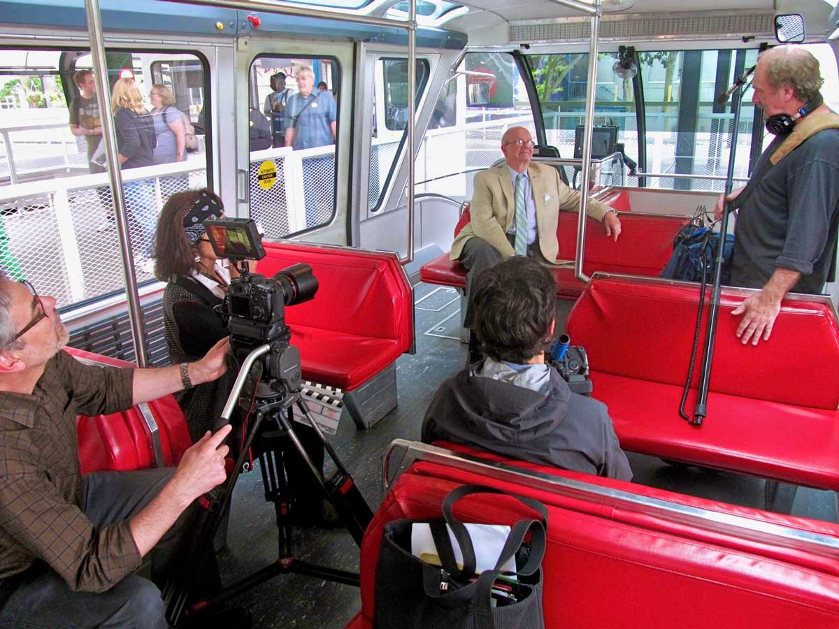 Filming at the Monorail