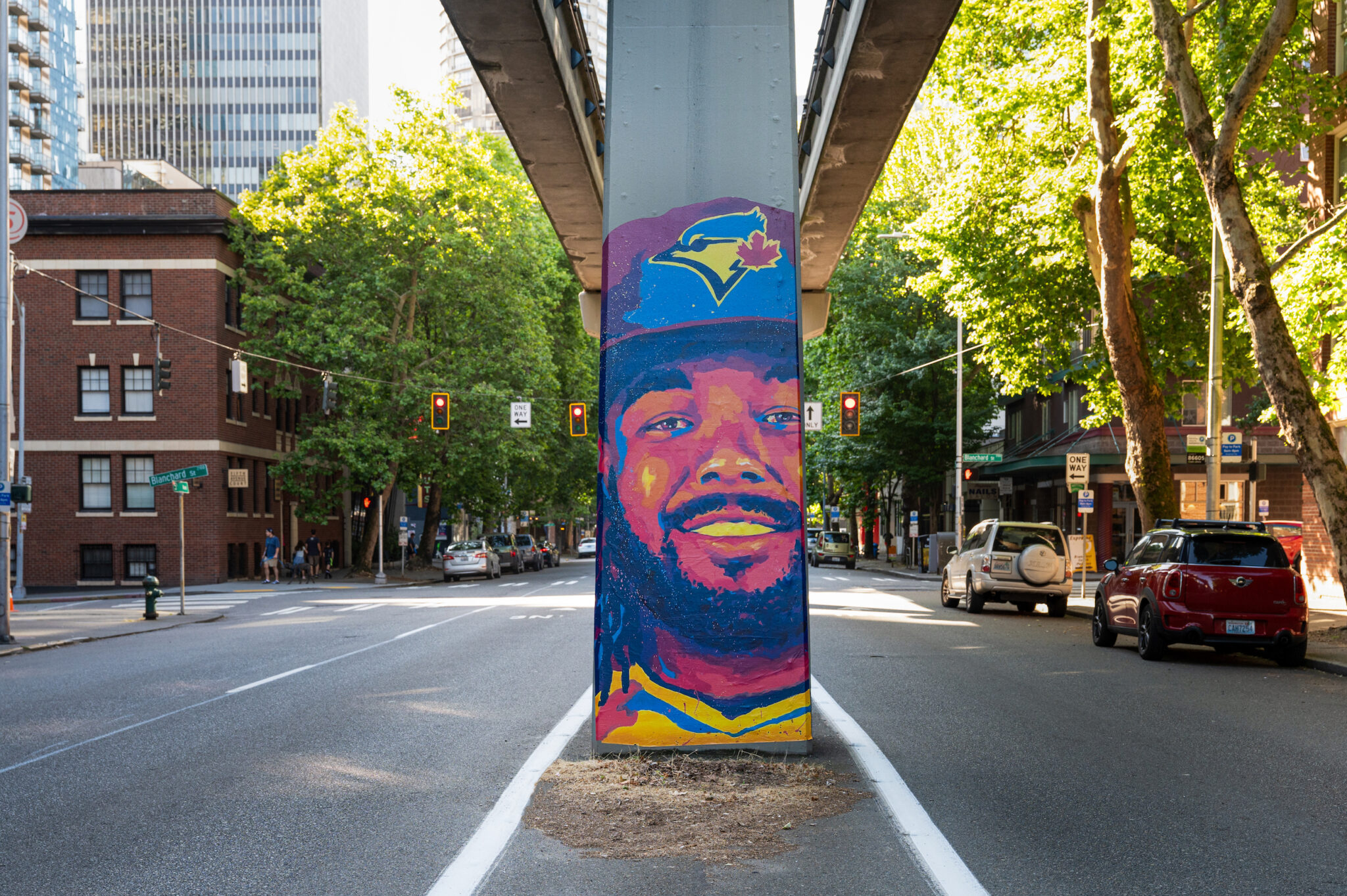 Toronto Blue Jays player mural along 5th Ave
